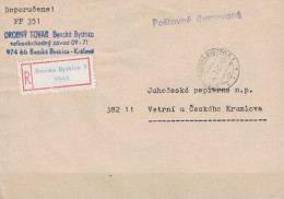 Tschechoslowakei CSSR - Einschreibebrief (Porto Entrichtet) 1980 Aus Banská Bystrica - Briefe U. Dokumente