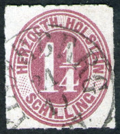 Pinneberg Auf 1 1/4 Shillinge Bräunlichlila - Schleswig Holstein Nr. 22 - Schleswig-Holstein