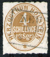 Neustadt In Holstein Auf 4 Shillinge Gelbbraun - Schleswig Holstein Nr. 25 - Schleswig-Holstein