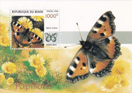 G017 Benin 1998 Butterflies Minisheet MNH - Benin - Dahomey (1960-...)