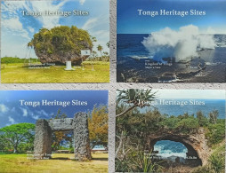 Tonga 2023, Heritage Sites, Men's And Natural Architecture, 4Blocks IMPERFORATED - Natuur