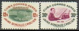 Cuba C117-C118,lightly Hinged.Michel 463-464. Jaime Gonzales Crocier,aviapioneer - Neufs