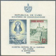 Cuba C149a,lightly Hinged.Michel Bl.16. Church Of Our Lady Of Charity Of Cobre. - Ongebruikt