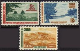 Cuba C114-C116,MNH.Michel 458-460. Views 1955.Mariel Beach,Mariel Bay,Valley. - Ongebruikt