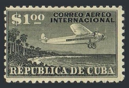 Cuba C 11, Lightly Hinged. Michel 87. Air Post 1931. Airplane, Coast Of Cuba. - Neufs