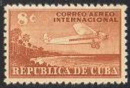 Cuba C40,lightly Hinged.Michel 220. Air Post 1948.Airplane,Coast Of Cuba. - Ongebruikt