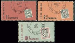 Cuba 670-672,lightly Hinged.Michel 717-719. Stamp Day 1961.Stamp On Stamp. - Neufs