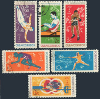 Cuba 852-857,CTO.Mi 912-917.Olympics Tokyo-1964.Gymnastics,Rowing,Boxing,Fencing - Ongebruikt