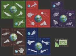 Cuba 858-883,883a Sheet,MNH. Experimental Cuban Postal Rocket,1964. - Unused Stamps