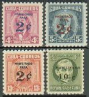 Cuba 641-644, Hinged. Michel 665-668. HABILITADO And New Value Surcharged, 1960. - Neufs