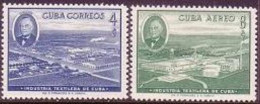 Cuba 590,C178,lightly Hinged.Michel 573-574. Dayton Hedges,Textile Factory,1958. - Unused Stamps