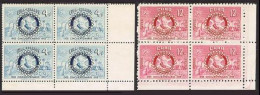 Cuba 536, C109 Blocks/4, MNH. Michel 442-443. Rotary Intl, 1955. Paul Harris. - Nuevos