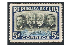 Cuba 477, MNH. Michel 313. Republic-50, 1952. Barnet, Finlay, Guiteras, Nunez. - Unused Stamps