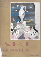 Dessin D'Art De Jean-Francis Laglenne Collé Sur La Couverture De La Revue Art Et Industrie N° 1 - Janvier 1929 - Lithographien