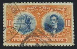 Cuba E4 Used. Michel 26. Special Delivery 1910. J.B. Zayas. Messenger, Cycle. - Nuevos