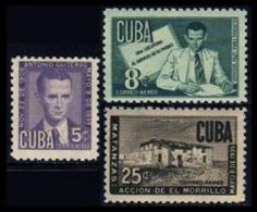 Cuba C47-C49,lightly Hinged.Michel 279-281. Action Of Morrillo,1951.A.G.Holmes. - Ungebraucht