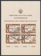 Cuba C39,CTO.Michel 219 Bl.3. American Air Mail Convention Havana,1948. - Ongebruikt