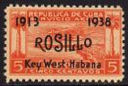 Cuba C30, Hinged. Michel 155. Flight Key West-Havana By Domingo Rosillo. 1938. - Nuevos