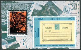 Cuba C305, MNH. Michel 2345 Bl.57. EXFILNA-1978, Postcard Issued In 1878. - Nuovi