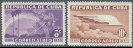 Cuba C22-C23, MNH. Mi 125-126. 1936. Maximo Gomez: Lighting, Allegory Of Flight. - Neufs
