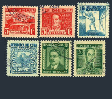 Cuba C24-C29, E10-E11, Used. American History, 1937. Lopez, Inca Gate, Bolivar, - Nuovi