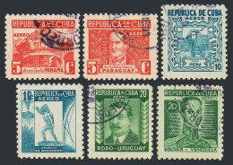 Cuba C24-C29, Used. Mi 146-151. American History, 1937. Lopez,Inca Gate,Bolivar, - Ongebruikt