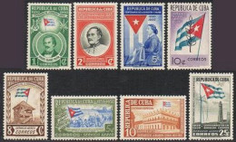 Cuba 458-461, C41-C43, E13, MNH. Michel 264-271. Cuban Flag Centenary, 1951. - Neufs