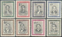 Cuba 490-97,C73-C74, MNH. Michel 358-365. Execution Of 8 Medical Students, 1952. - Unused Stamps