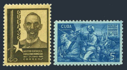 Cuba 366-367, Hinged. Michel 172-173. General Guillermo Moncada, 1941 .Battle. - Ongebruikt