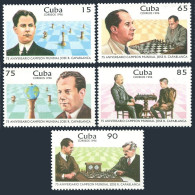 Cuba 3773-3777, MNH. Mi 3954-3958. Chess Champion Jose Raul Capablanca, 1996. - Ongebruikt
