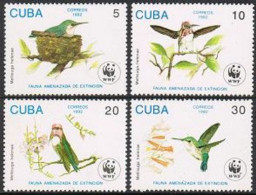 Cuba 3428-3431,MNH.Michel 3589-3592. WWF 1992.Bird Mellisuga Helenae. - Ungebraucht