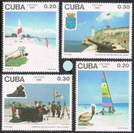 Cuba 3335-3338, MNH. Michel 3500-3503. Tourism 1991. Iguana, Pelican,Lighthouse. - Ungebraucht