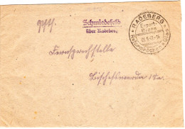 DR 1942, Landpost Stpl. SCHMIEDEFELD über Radeberg Auf Brief M. Werbestempel - Glas & Brandglas