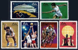 Cuba 1458-1463,MNH.Michel 1530-1535. Sport Events,1969.Olimpiv Trials,Chess. - Nuevos