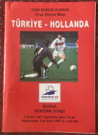 TURKEY - NETHERLANDS ,WORLD  CUP  ,MATCH , SCHEDULE ,1998 - Eintrittskarten