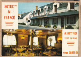 03151  / ⭐ ◉ CONTRES 41-Loir-Cher Hotel De FRANCE Chef Cuisine Jean-Claude METIVIER 1970s LA CIGOGNE  - Contres