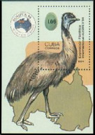 Cuba 2734 Sheet, MNH. Michel 2885 Bl.85. AUSIPEX-1984. Bird Emu. - Unused Stamps