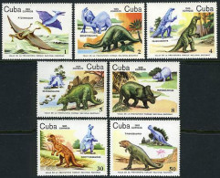 Cuba 2765-2771,MNH.Michel 2919-2925. Bacanao National Park,1985.Dinosaurs. - Unused Stamps