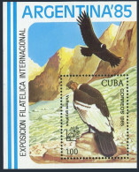 Cuba 2799, MNH. Michel 2953 Bl.90. ARGENTINA-1985. Vulture Gryphus. - Neufs