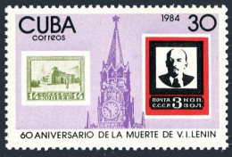 Cuba 2668, MNH. Mi 2819. Vladimir Lenin ,60th Death Ann. 1984. Russian Stamps. - Unused Stamps