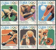 Cuba 2717-23,MNH. Olympics Los Angeles-1984: Wrestling,Discus,Volleyball,Boxing, - Ongebruikt