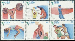 Cuba 2598-2603,MNH. Pan American Games 1983.Volleyball,Baseball,High Jump,Boxing - Unused Stamps
