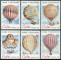 Cuba 2576-2581,MNH.Michel 2725-2730. 1st Manned Balloon Flight-200,1983. - Unused Stamps