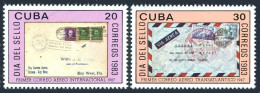 Cuba 2589-2590, MNH. Michel 2738-2739. Stamp Day 1983. Covers. - Ongebruikt