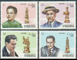 Cuba 2560-2563, MNH. Mi 2709-2712. Chess Champion Jose Raul Capablanca, 1982. - Nuevos