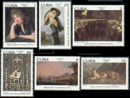 Cuba 2510-2515,MNH.Michel 2659-2664. Paintings In National Museum Of Art,1982. - Nuevos