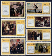 Cuba 1516-1522,1523, MNH. Mi 1588-1594,Bl.36. V.Lenin Birth-100,1970. Paintings. - Nuevos