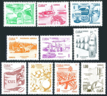 Cuba 2484-2493, MNH. Mi 2633-2642. Export 1982. Sugar, Lobster, Nickel, Tobacco, - Unused Stamps