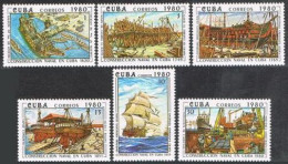 Cuba 2346-2351,MNH.Michel 2495-2500. Construction Of Naval Vessels,360,1980. - Neufs