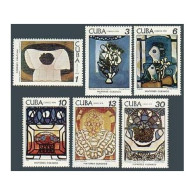 Cuba 2211-2214, C301-C302, MNH. Mi 2337-2342. Art 1978. Amelia Pelaez Del Casal. - Unused Stamps